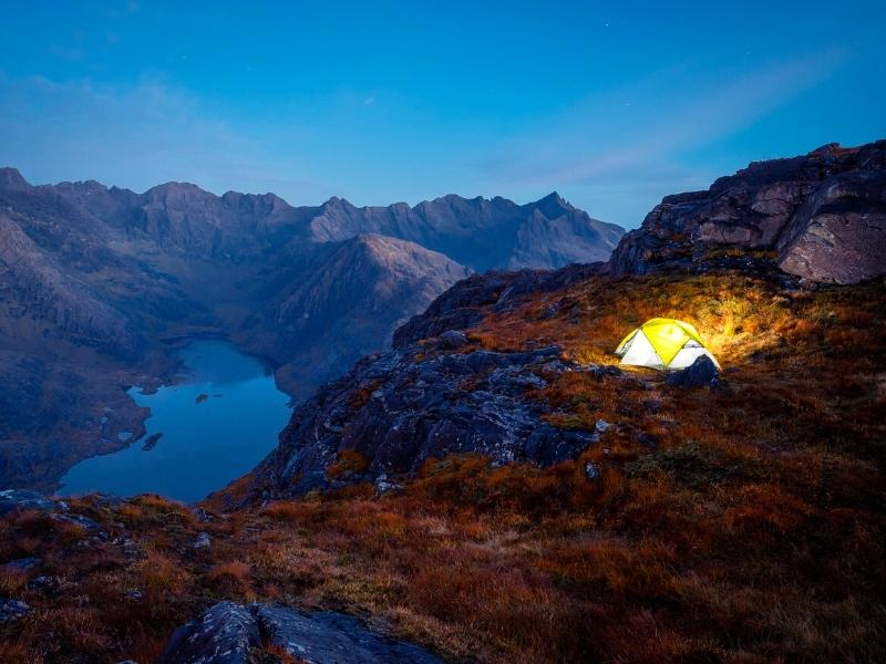 camping tent in ausangate trek