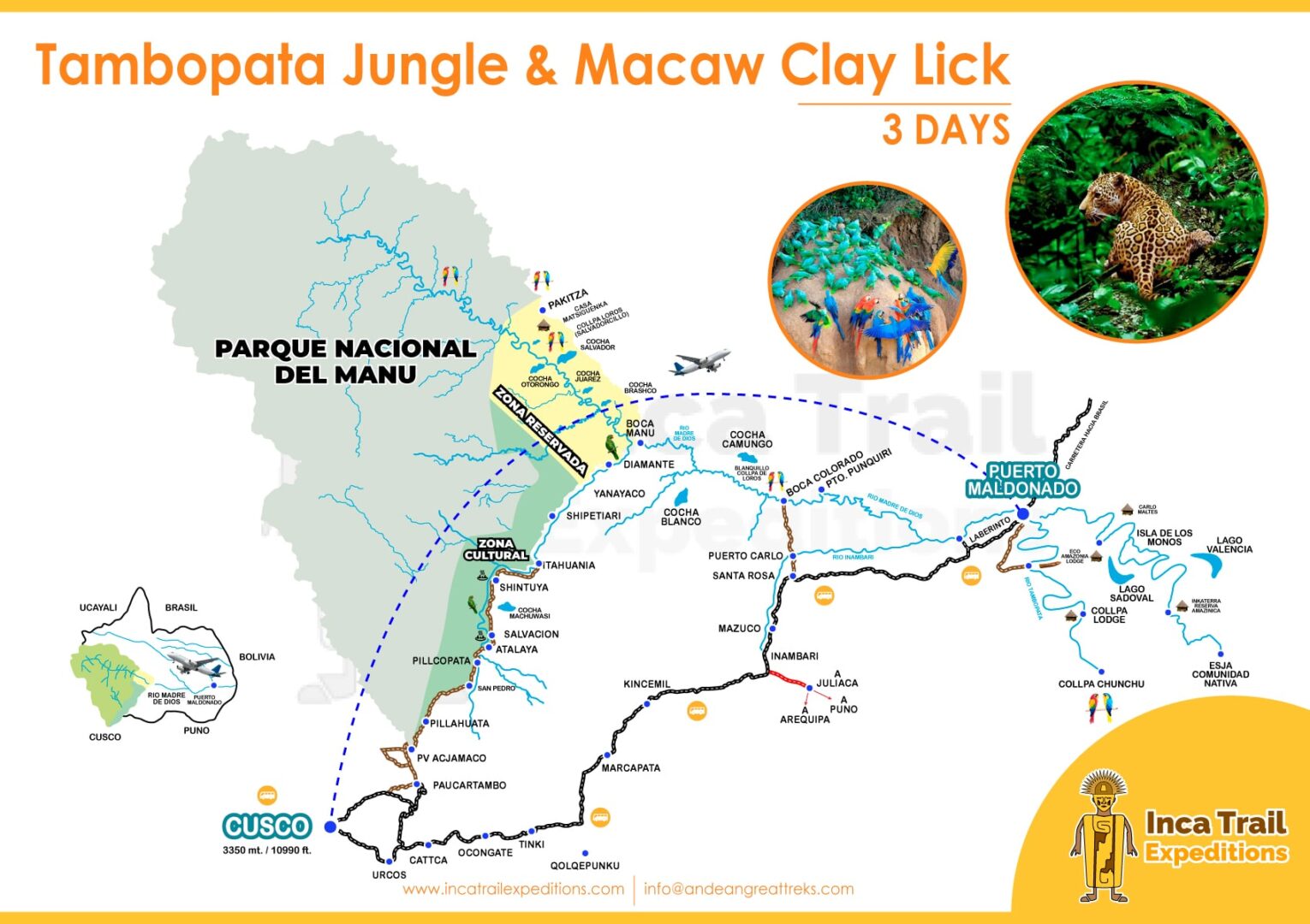 TAMBOPATA-JUNGLE-&-MACAW-CLAY-LICK-3-DAYS-BY-INCA-TRAIL-EXPEDITIONS