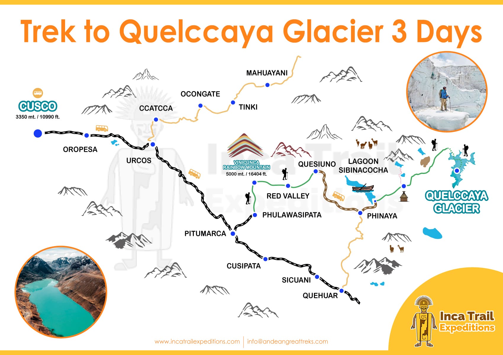 Vinicunca Rainbow Mountains & Quelccaya Glacier 3 Days